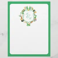 St. Patrick's day Monogram Crest Letterhead