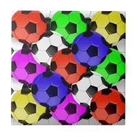 Multicolored American Soccer or Football Ceramic Tile