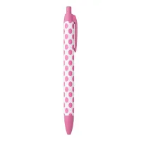 Hot Pink Polka Dots Blue Ink Pen