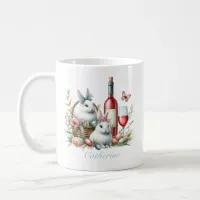 Easter Whimsical Bunnies & Wine Mug