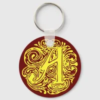 Monarchia Yellow "A" Keychain