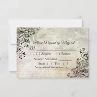 Musical Notes Wedding RSVP card