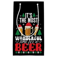 It's The Most Wonderful Time For A Beer Christmas Small Gift Bag