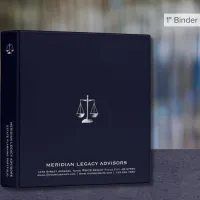 Estate Planning Binder with Justice Scale Logo 