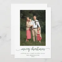 Modern Elegant Merry Christmas Holiday Photo