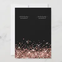 Rose Gold Glitter Black Necklace Display Cards