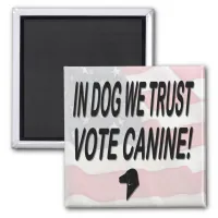 Vote Dog with American Flag Magnet