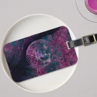 Elegant Modern Abstract Faux Foil Magenta Indigo Luggage Tag