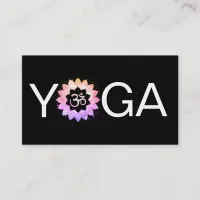 *~* Yoga Teacher OM  Aum  Instructor Mandala Lotus Business Card