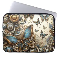 Vintage Steampunk Butterflies  Laptop Sleeve