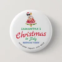 Christmas in July Naughty or Nice Toddler Birthday Button