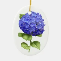 Blue Hydrangea Ceramic Ornament