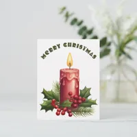 Burning Candle - Christmas Card