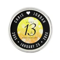 Elegant 13th Citrine Wedding Anniversary Lapel Pin