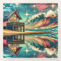 Log Cabin on the Beach Ai Art