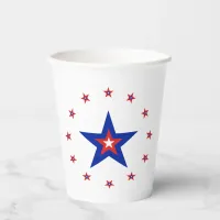 Simple Modern White Paper Cup with Ring of Stars