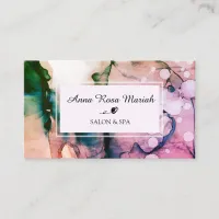 *~* Spa & Salon Abstract Watercolor Artsy Trendy Business Card