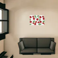 Red Cherries Graphic Pattern 3'x2' Rug