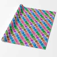 [Fun with Stripes] Pattern #5a Diamond Rainbow Wrapping Paper