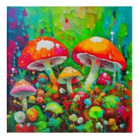 Watercolor Abstract Mushrooms