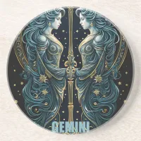 Gemini astrology sign coaster
