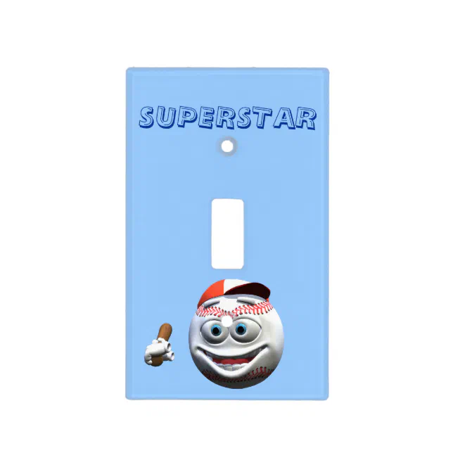 ... Baseball with Bat Light Switch Cover