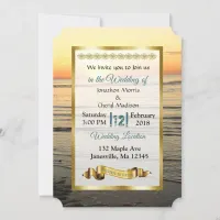 Ocean Sunset Wedding Invitations