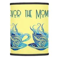 Artistic Blue Coffee Cup with Swirling Patterns Lamp Shade