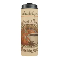 Pumpkin Spice Coffee Vintage Look  Thermal Tumbler