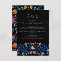 Vibrant Mexican Floral Fiesta Wedding Enclosure Card