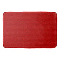 Mosaic Solid Red Textured Pattern Bath Mat