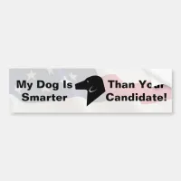 My Dog Dog is Smarter American Flag Bumper Sticker