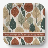 Thumbnail for Earth Tones Christmas Pattern#5 ID1009 Paper Plates