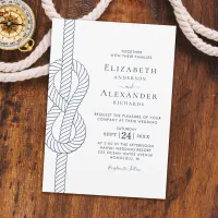 Elegant Rope Knot Nautical Wedding Invitation