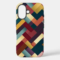 Cozy Autumn Tones Weave Pattern iPhone 16 Case