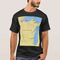 Wisconsin State and the Great Lakes Men Unisex TDZ T-Shirt