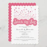 Stock the Bar Pink Chic Couples Coed Bridal Shower Invitation