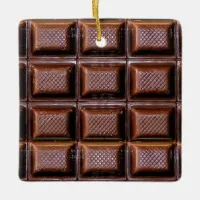 Chocolate Bar Realistic Food Christmas Ceramic Ornament