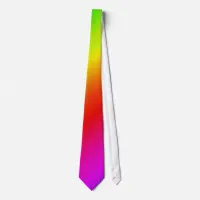 Diagonal Rainbow Gradient Red to Green Neck Tie