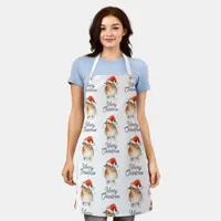 Robin Redbreast Festive Wildlife Merry Christmas Apron