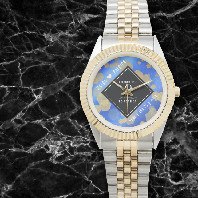 Elegant 9th Lapis Lazuli Wedding Anniversary Watch