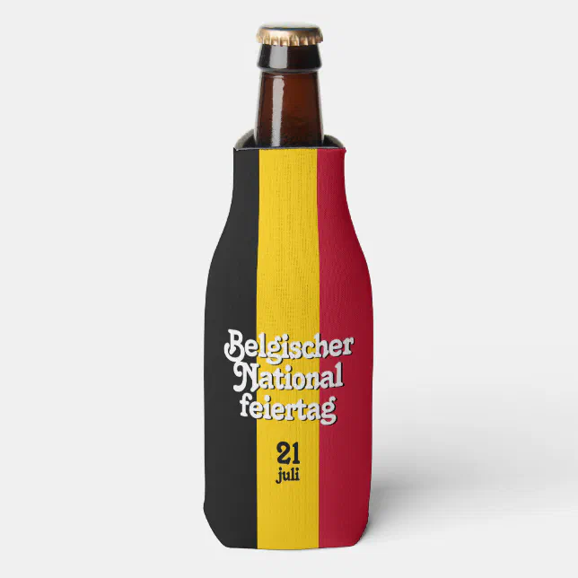 German Belgischer Nationalfeiertag Belgian Flag Bottle Cooler