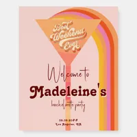 Retro Arch Vintage Sunset Bachelorette Welcome Foam Board