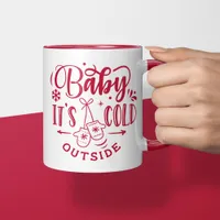 Baby It's Cold Outside Red Holiday Christmas Mug