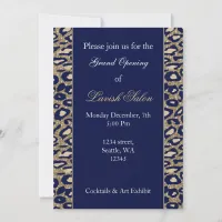 Navy Blue Gold Chic Corporate party Invitation