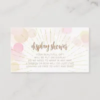 Hello Sunshine Boho Modern Happy Baby Girl Shower Enclosure Card