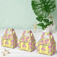 Bridal Shower Pink Lemon Pattern Main Squeeze Favor Boxes