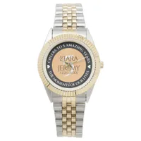 Elegant 5th Wood Wedding Anniversary Celebration Watch