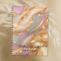 Holographic Purple Glitter Business Notebook