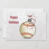 baseball Christmas greetings Holiday Card